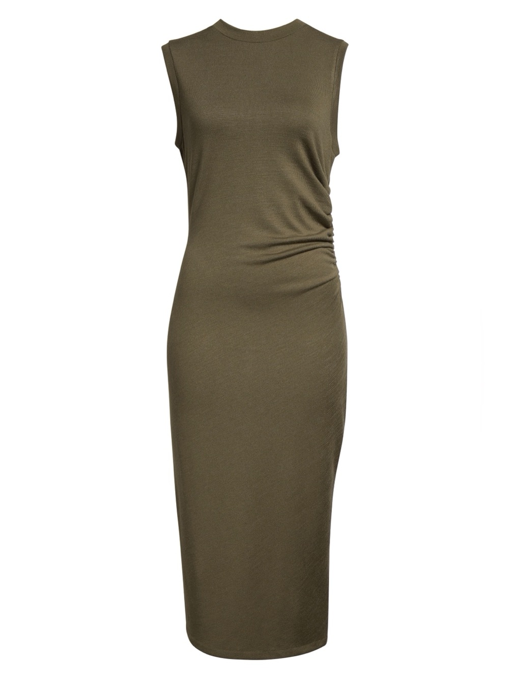 VINCE Sleeveless “Smoked Moss” Midi Dress - Classic Tank Style with a TWIST!